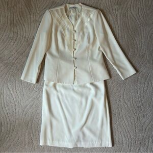 Karen Miller Vintage Cream Jacket and Skirt